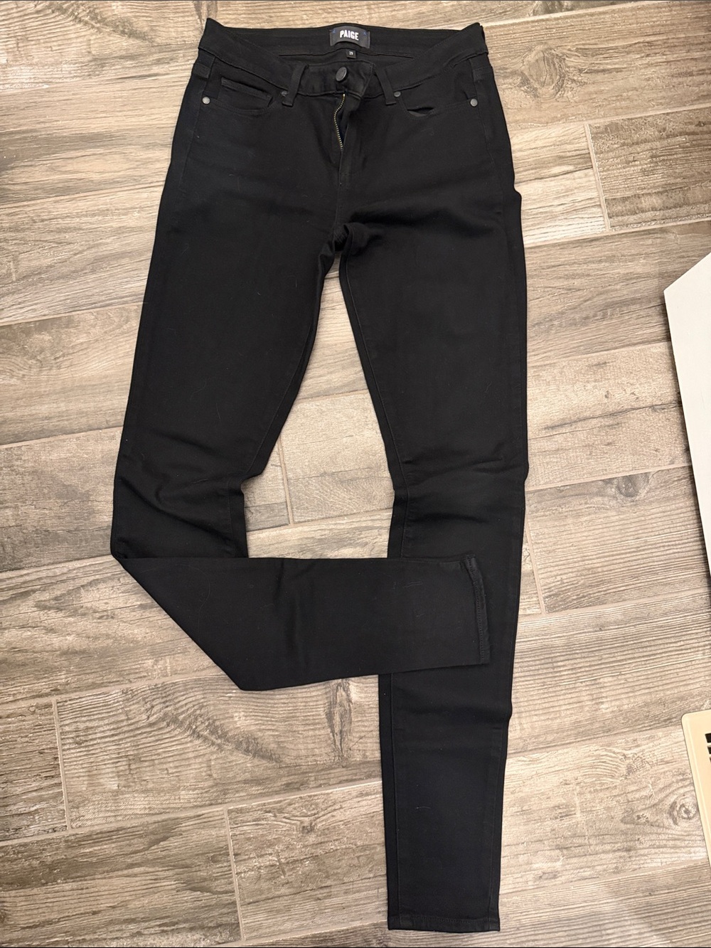 PAIGE Men's Black Skinny Jeans - Solid Black Stretch